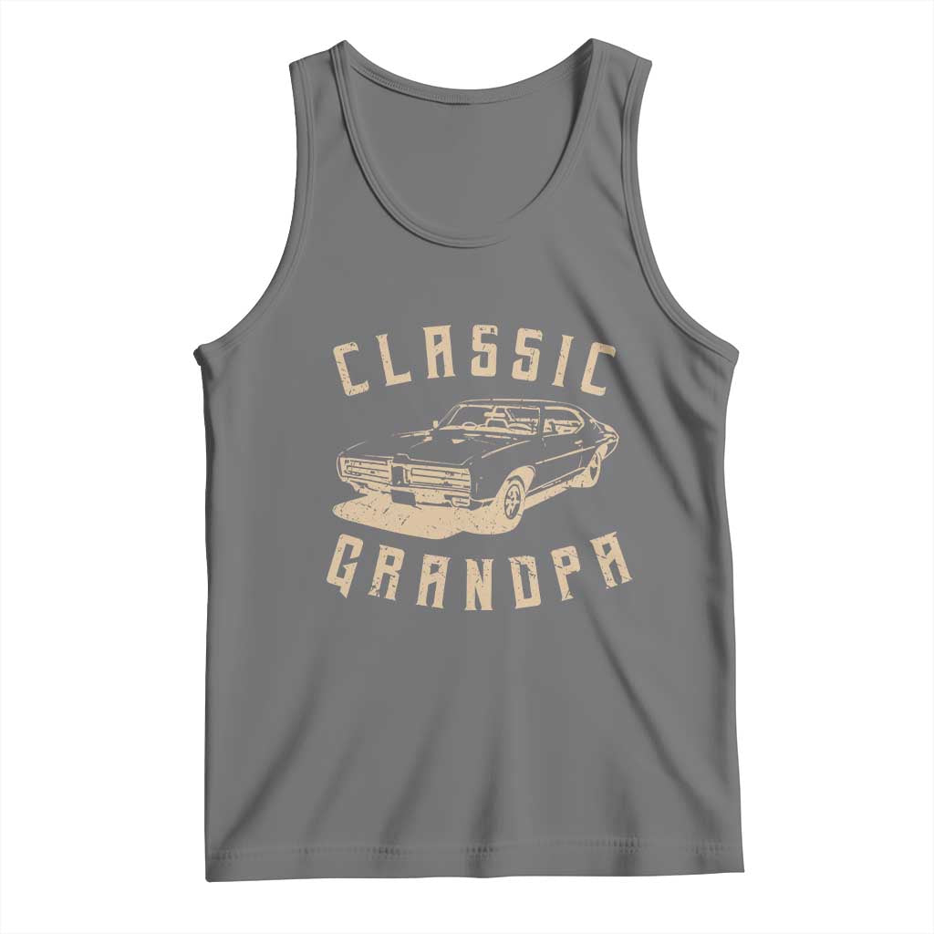 Funny Grandpa Classic Car Graphic Tank Top