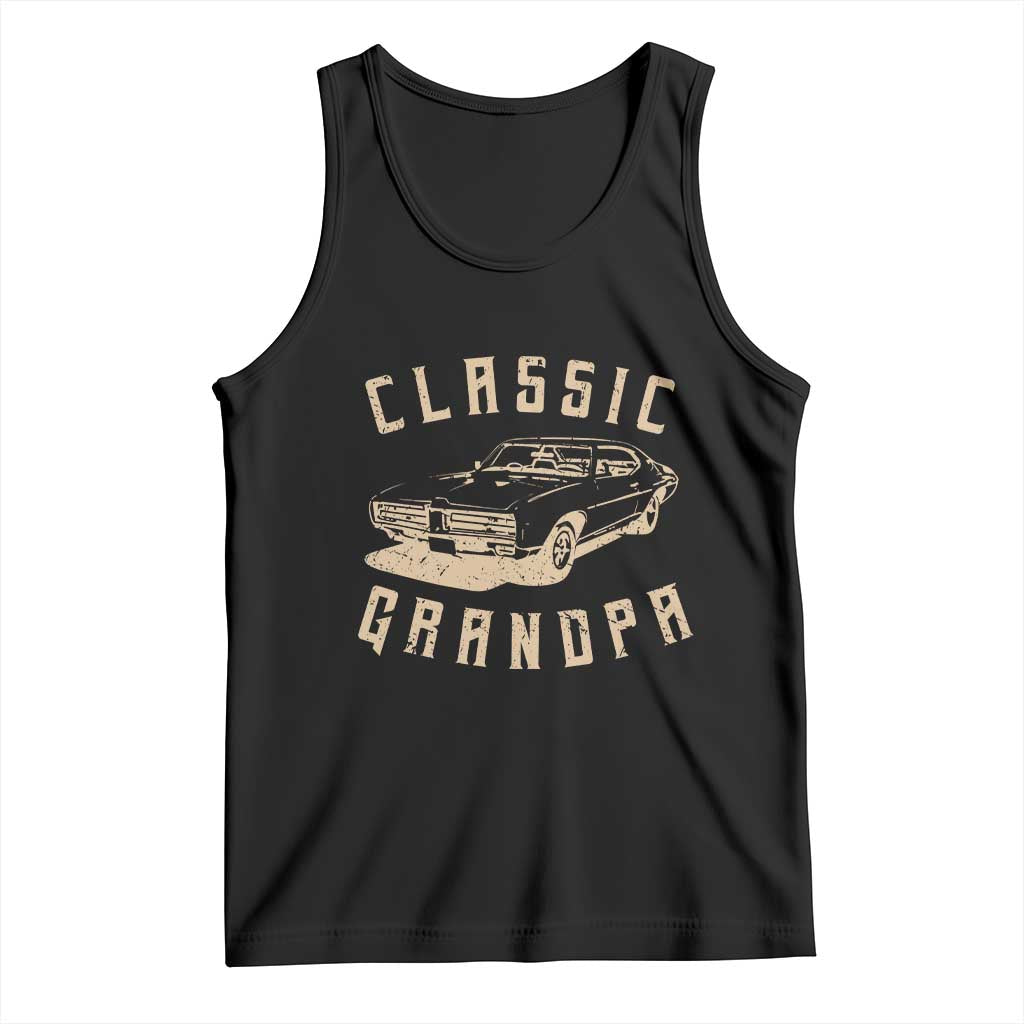 Funny Grandpa Classic Car Graphic Tank Top