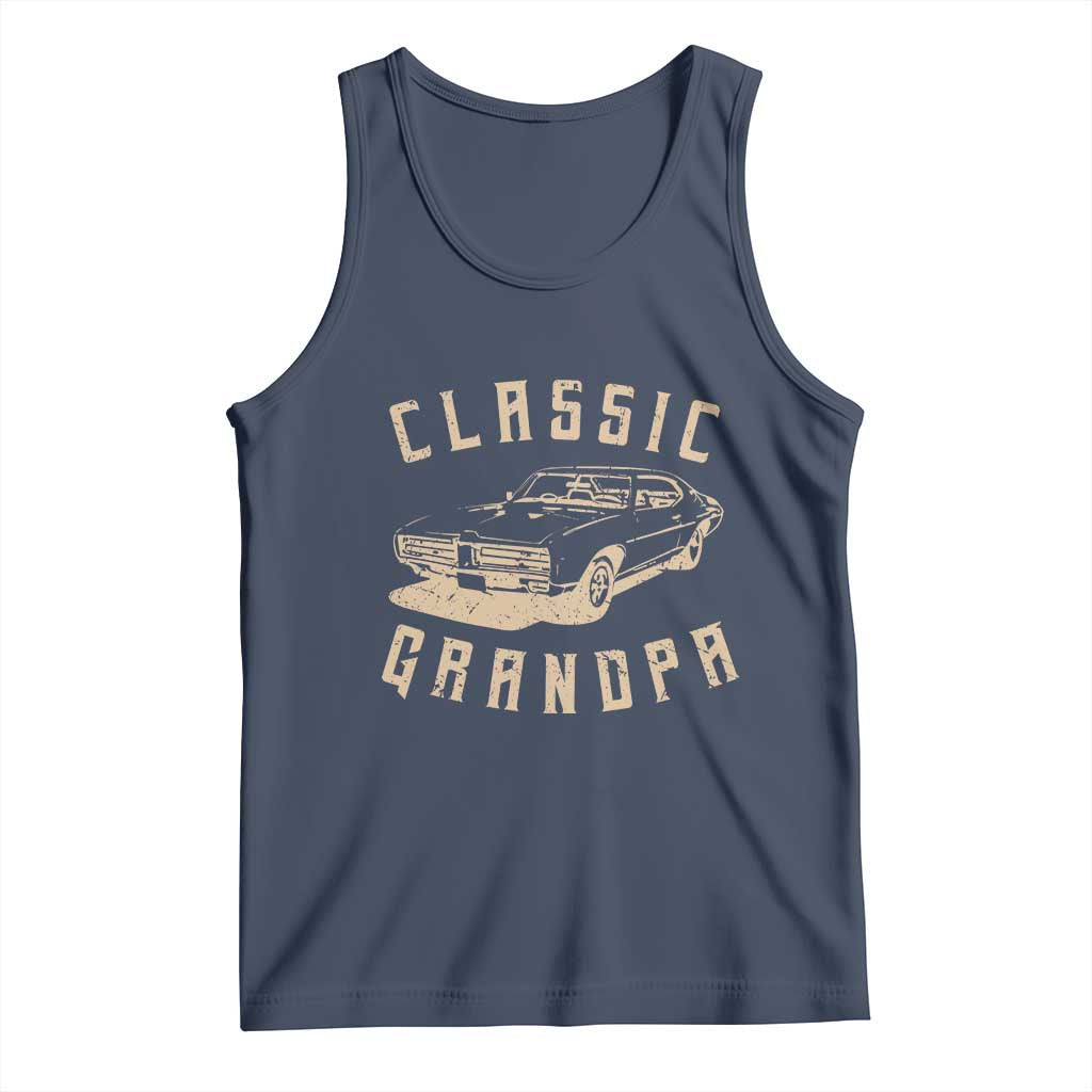 Funny Grandpa Classic Car Graphic Tank Top