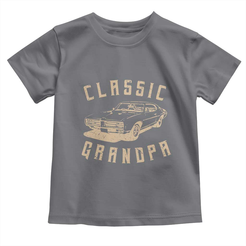 Funny Grandpa Classic Car Graphic Toddler T Shirt