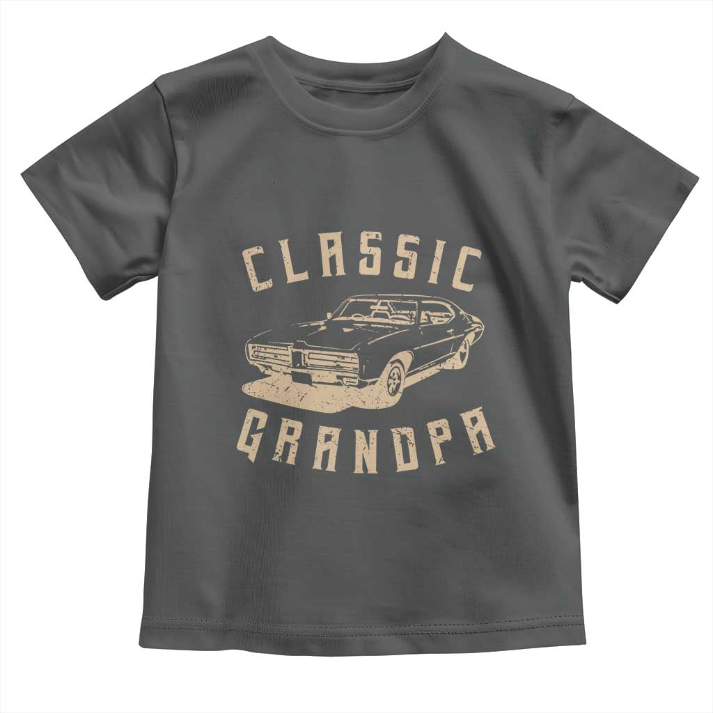 Funny Grandpa Classic Car Graphic Toddler T Shirt