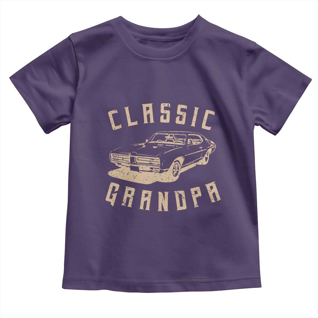 Funny Grandpa Classic Car Graphic Toddler T Shirt