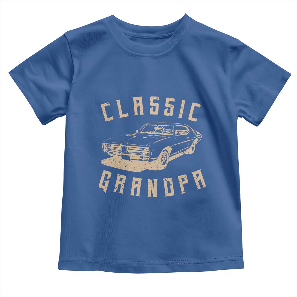 Funny Grandpa Classic Car Graphic Toddler T Shirt