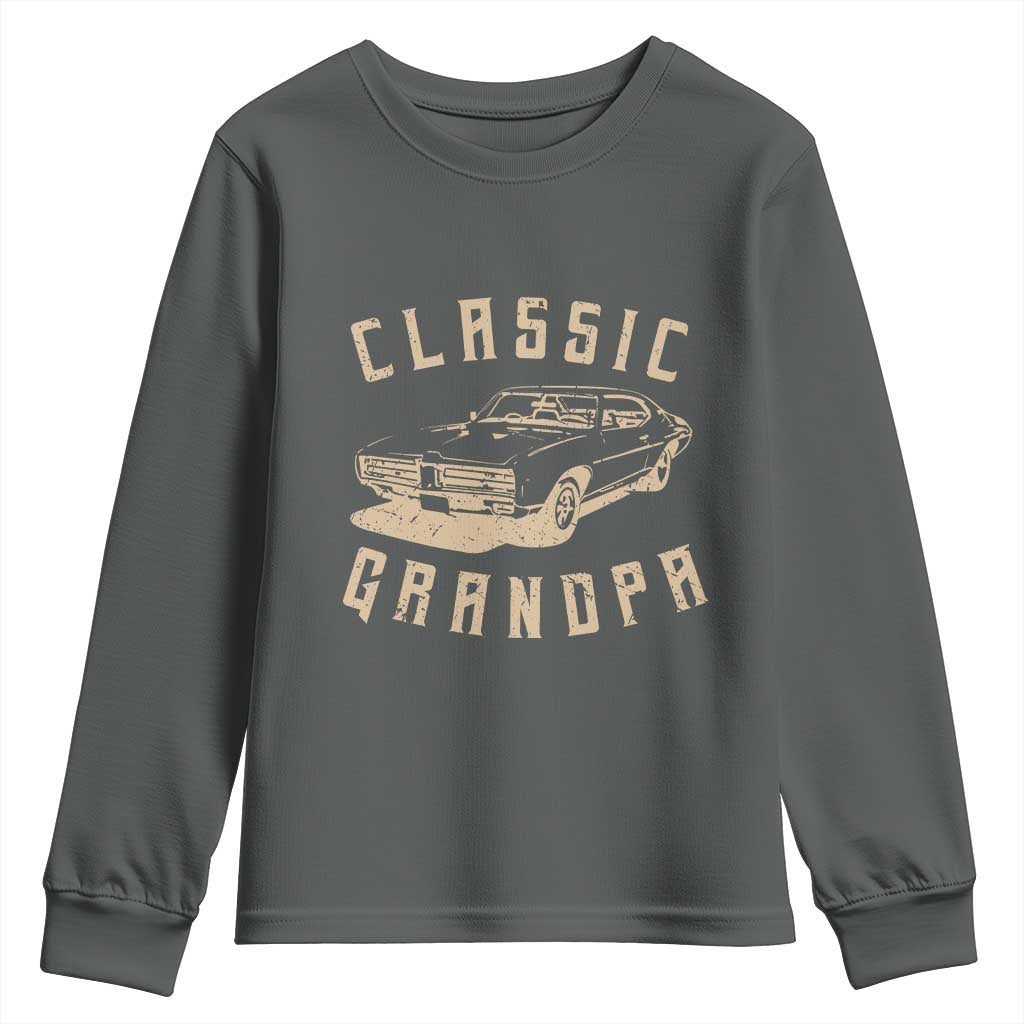 Funny Grandpa Classic Car Graphic Youth Sweatshirt