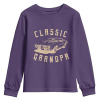Funny Grandpa Classic Car Graphic Youth Sweatshirt