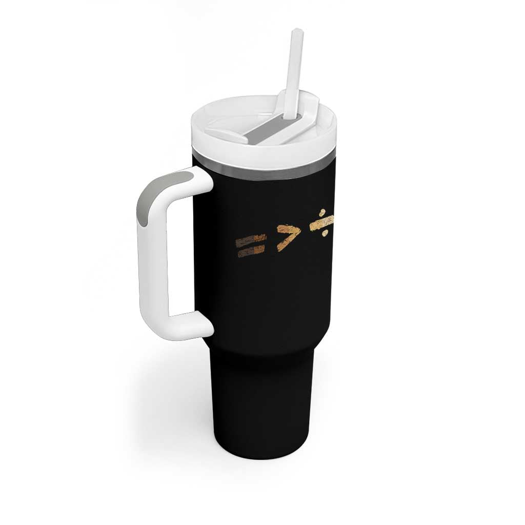 Equality Is Better than Division Tumbler With Handle Equal Rights Math Symbol