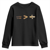 Equality Is Better than Division Youth Sweatshirt Equal Rights Math Symbol