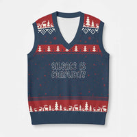 Silence Is Complicity V-Neck Knit Sweater Vest Political Resist Protest