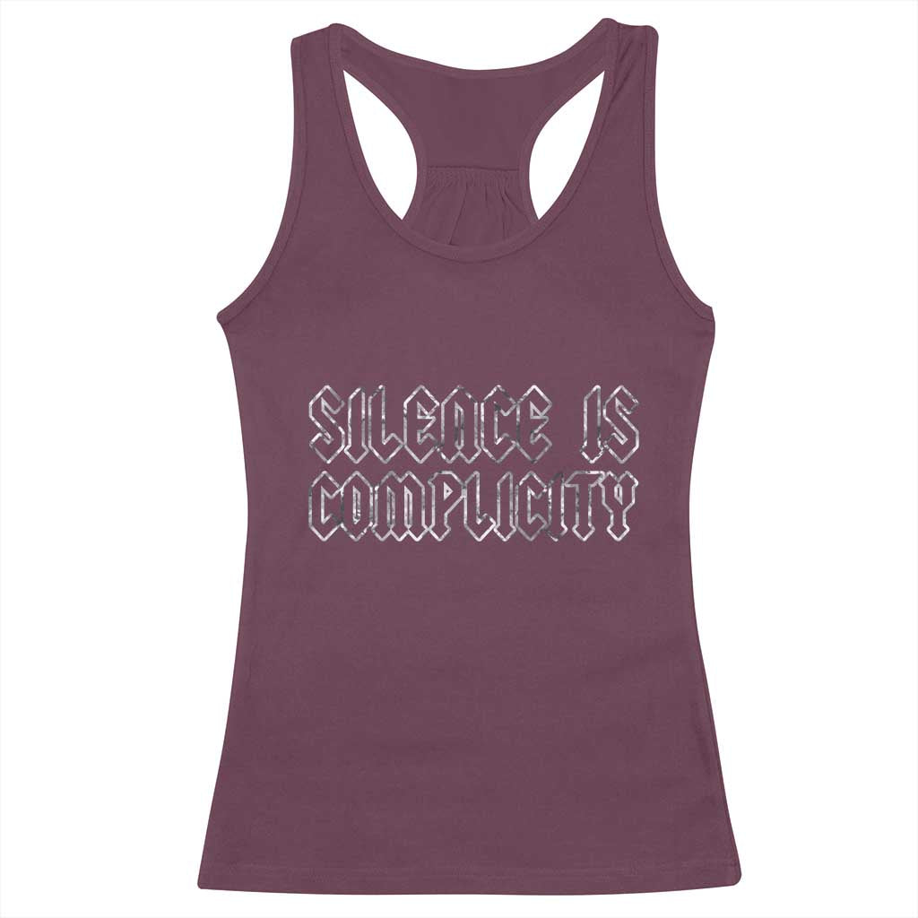 Silence Is Complicity Racerback Tank Top Political Resist Protest