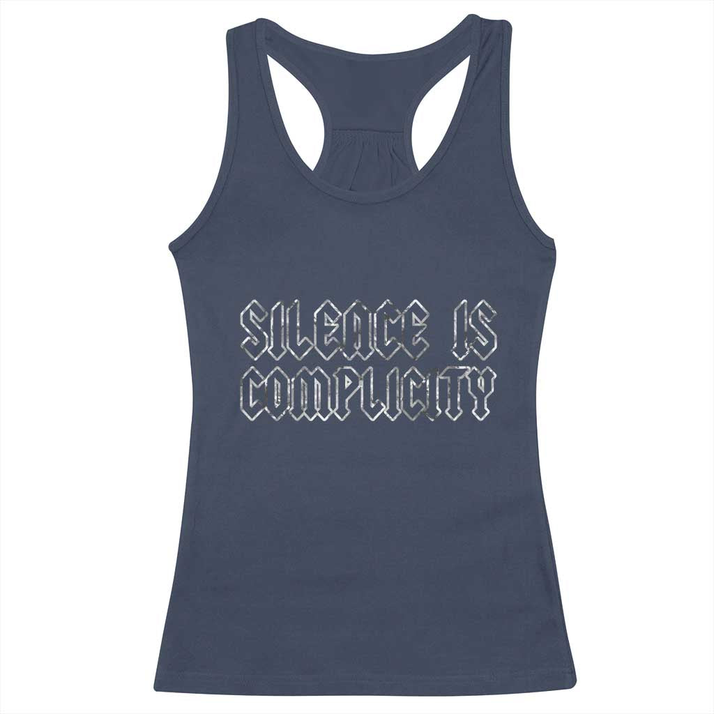 Silence Is Complicity Racerback Tank Top Political Resist Protest