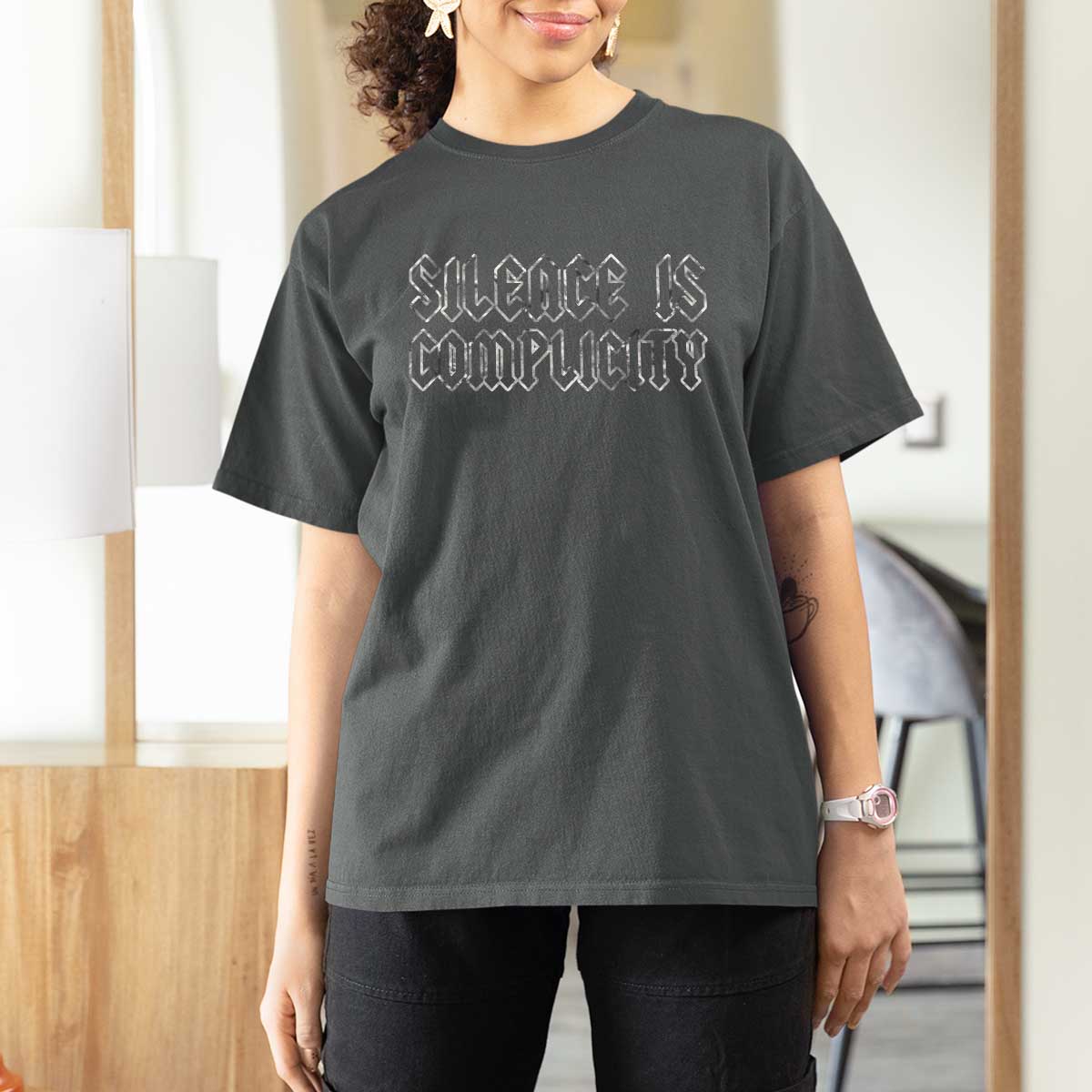 Silence Is Complicity T Shirt For Women Political Resist Protest