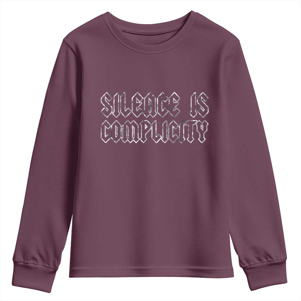 Silence Is Complicity Youth Sweatshirt Political Resist Protest