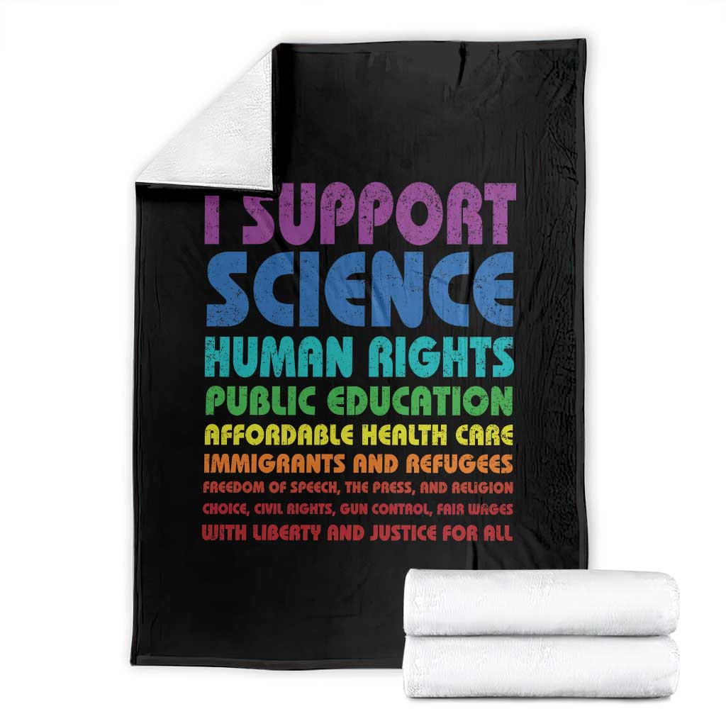 I Support Progressive Liberal Democratic Causes Protest Throw Blanket