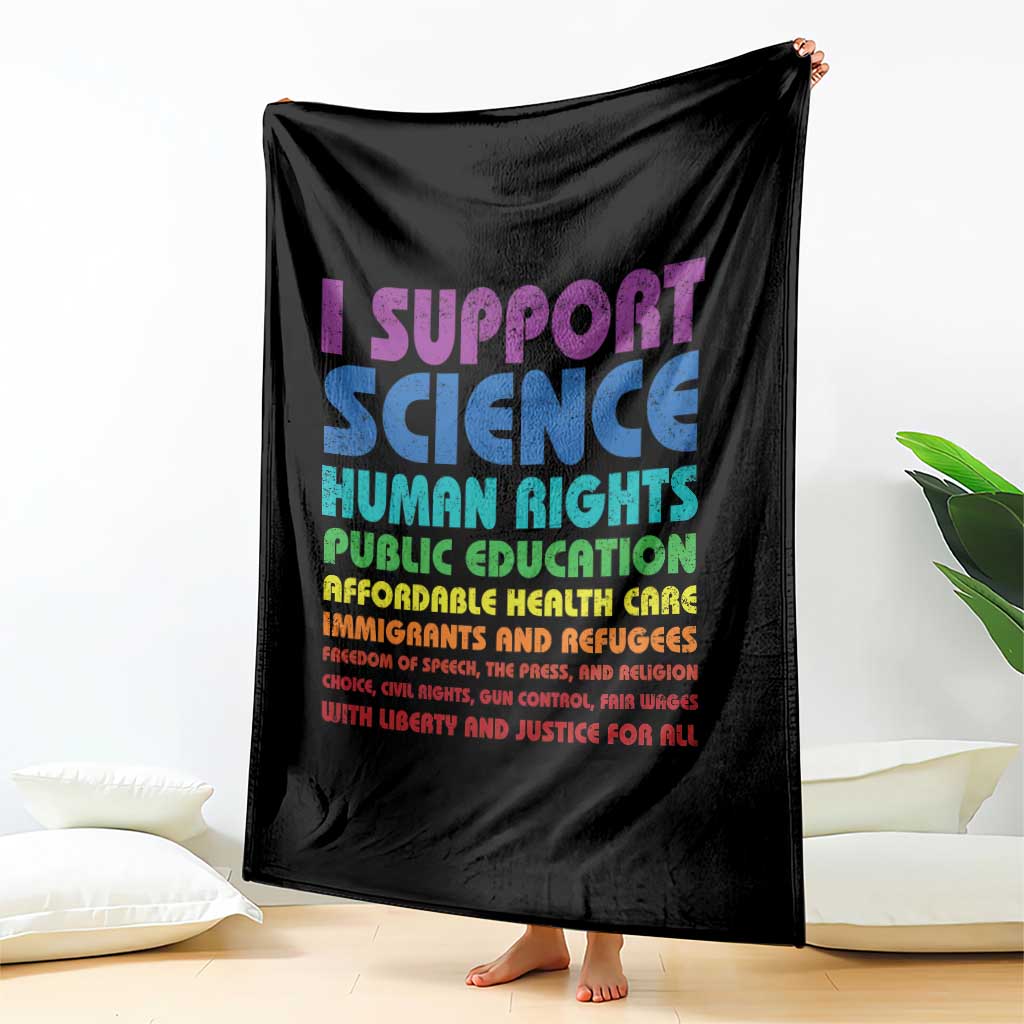 I Support Progressive Liberal Democratic Causes Protest Throw Blanket