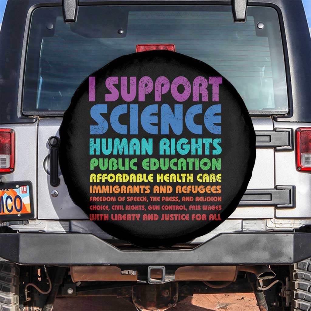 I Support Progressive Liberal Democratic Causes Protest Spare Tire Cover