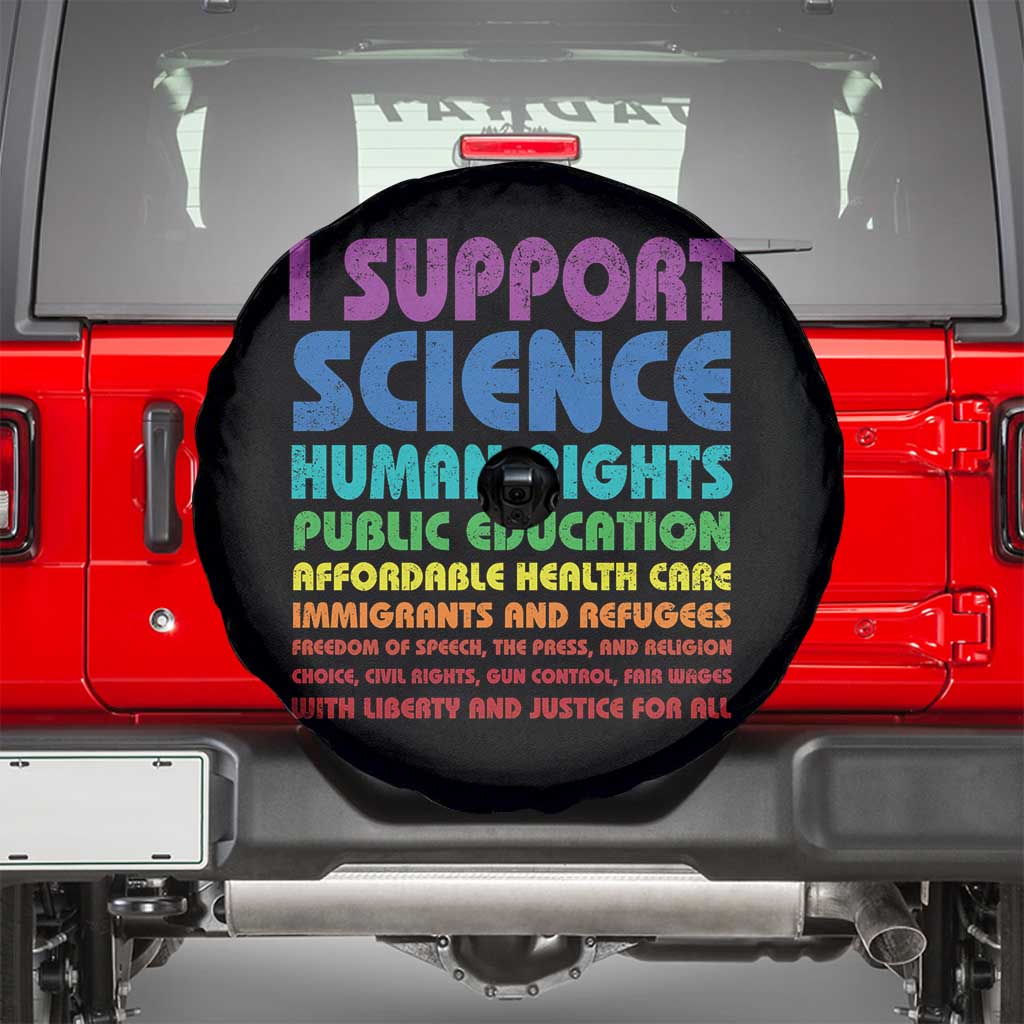I Support Progressive Liberal Democratic Causes Protest Spare Tire Cover