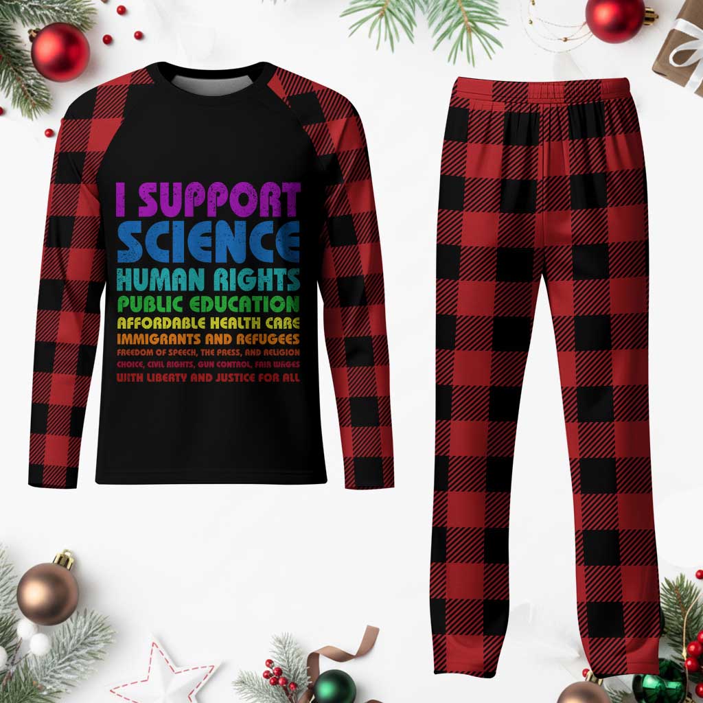 I Support Progressive Liberal Democratic Causes Protest Plaid Pajama Set