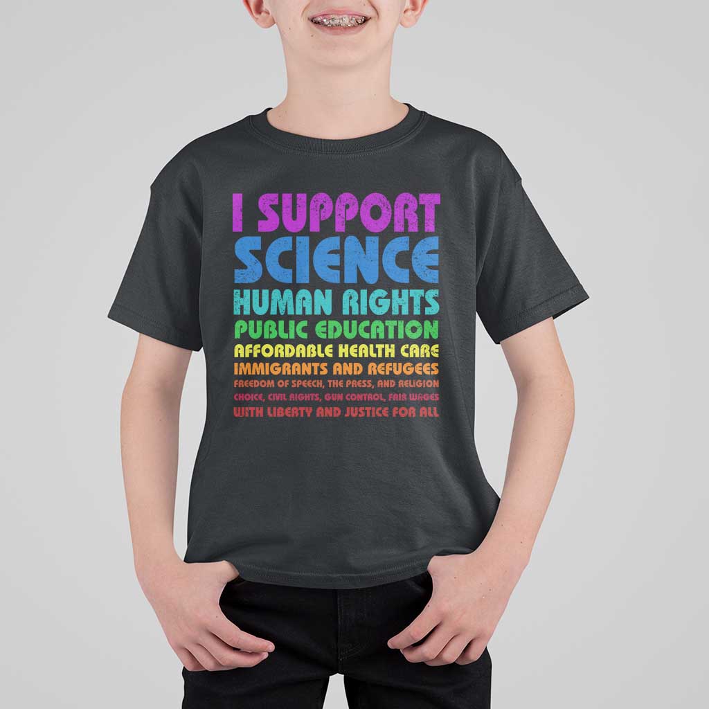 I Support Progressive Liberal Democratic Causes Protest T Shirt For Kid