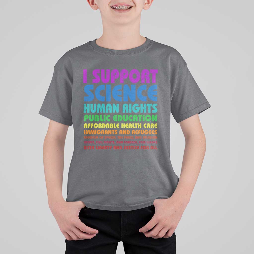 I Support Progressive Liberal Democratic Causes Protest T Shirt For Kid