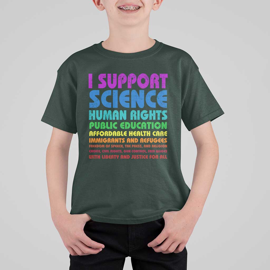 I Support Progressive Liberal Democratic Causes Protest T Shirt For Kid