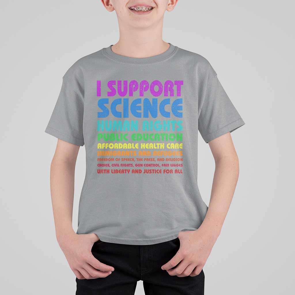 I Support Progressive Liberal Democratic Causes Protest T Shirt For Kid