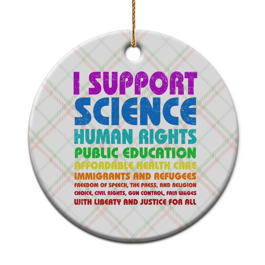 I Support Progressive Liberal Democratic Causes Protest Ceramic Ornament