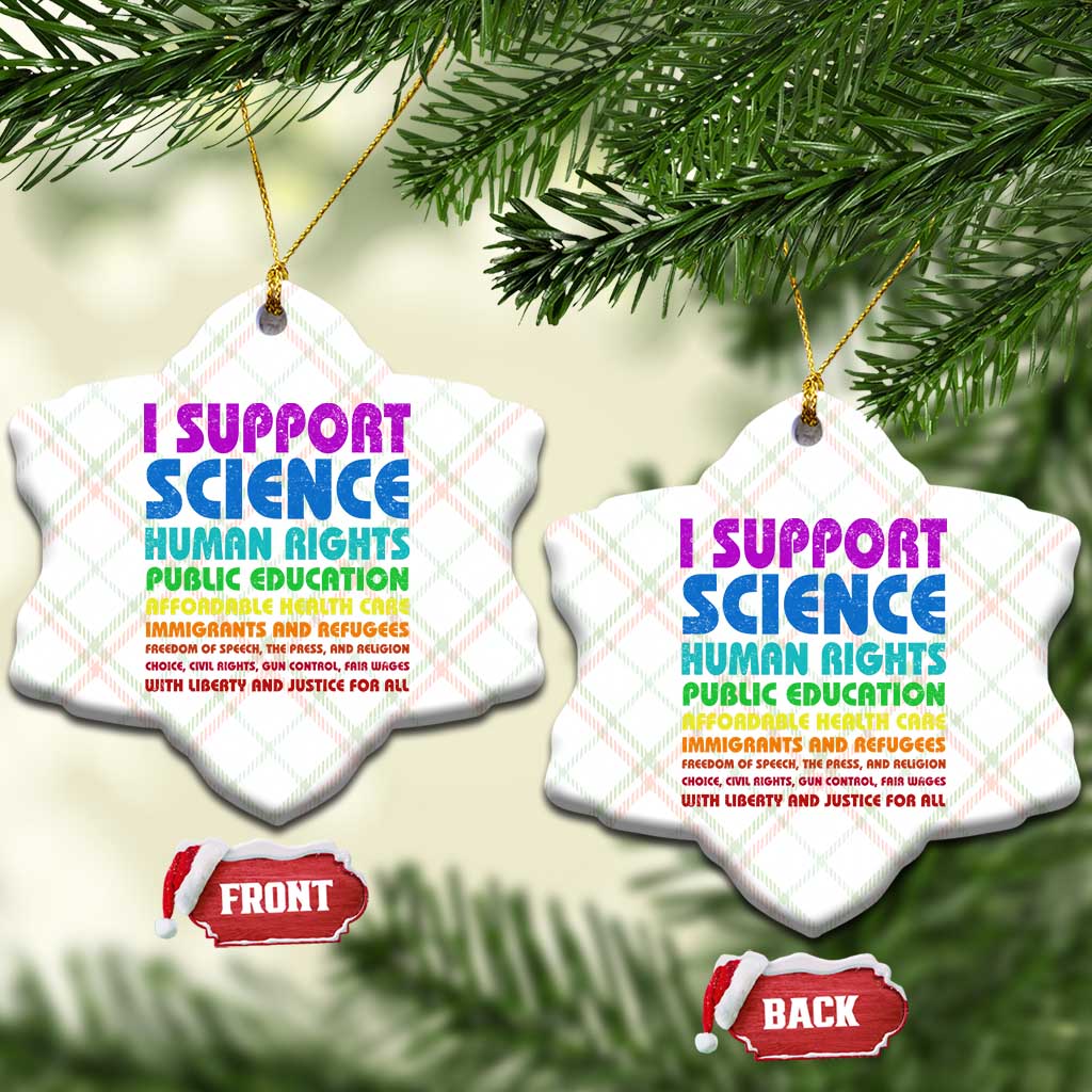 I Support Progressive Liberal Democratic Causes Protest Ceramic Ornament