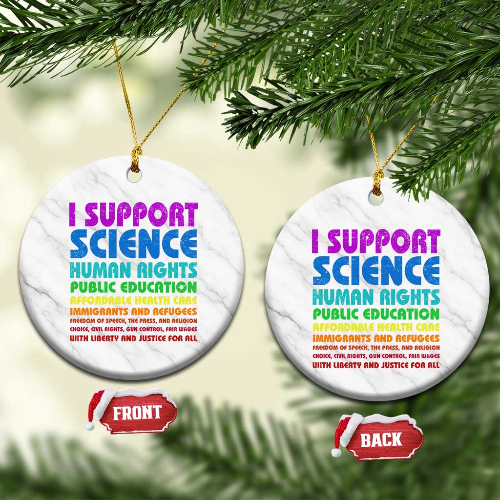 I Support Progressive Liberal Democratic Causes Protest Ceramic Ornament