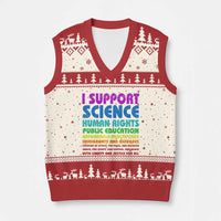I Support Progressive Liberal Democratic Causes Protest V-Neck Knit Sweater Vest
