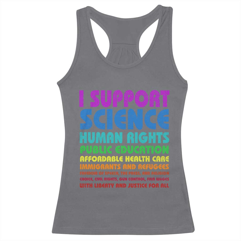 I Support Progressive Liberal Democratic Causes Protest Racerback Tank Top