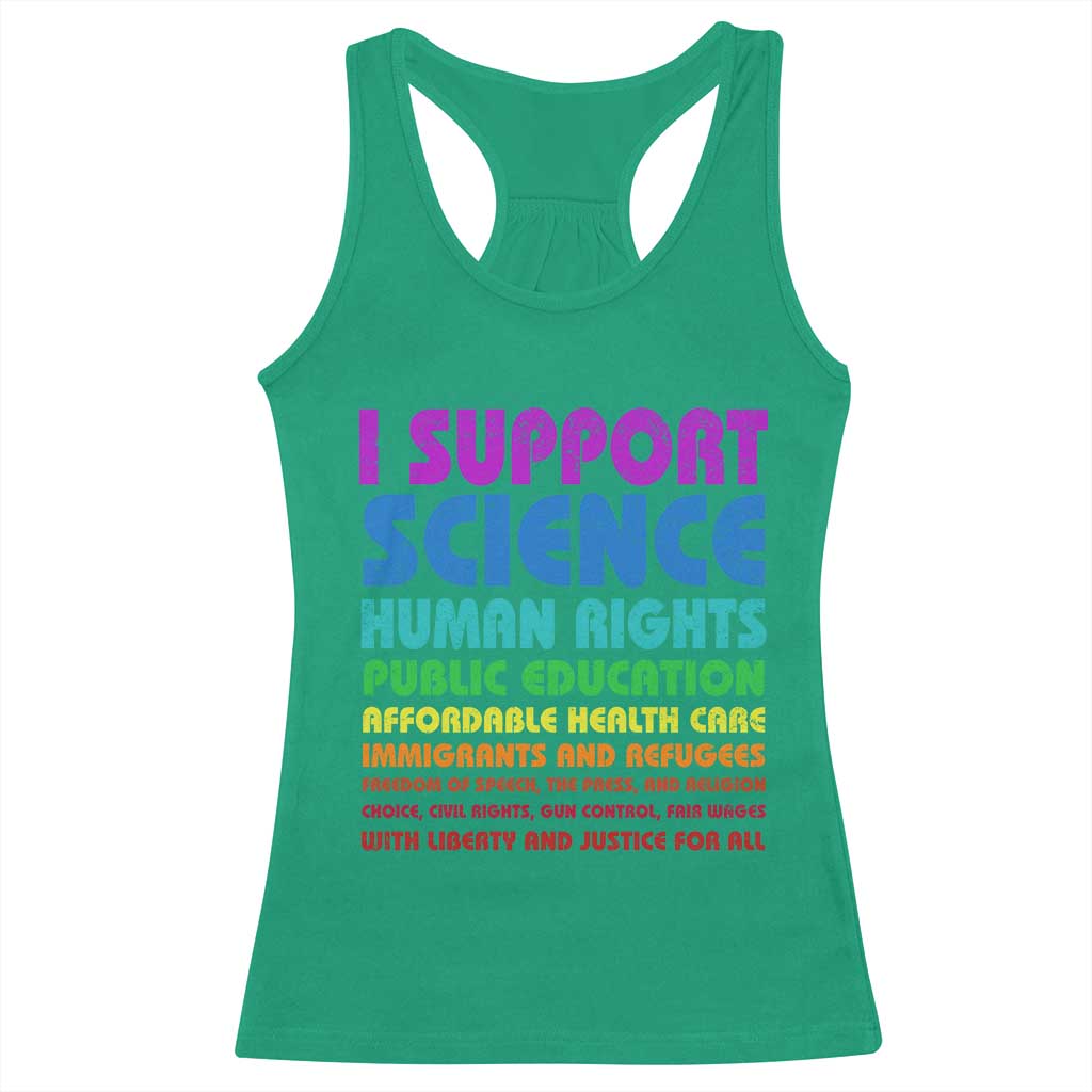I Support Progressive Liberal Democratic Causes Protest Racerback Tank Top