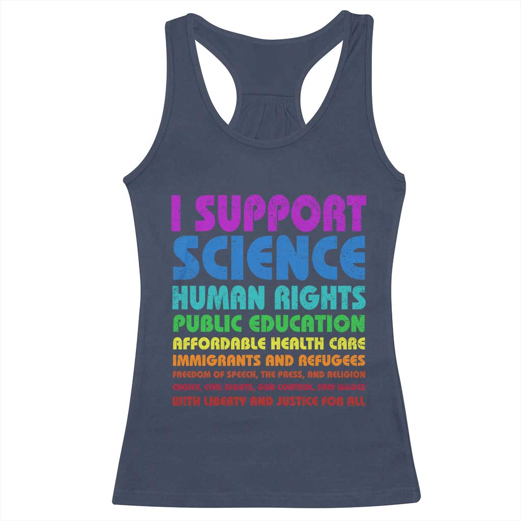 I Support Progressive Liberal Democratic Causes Protest Racerback Tank Top