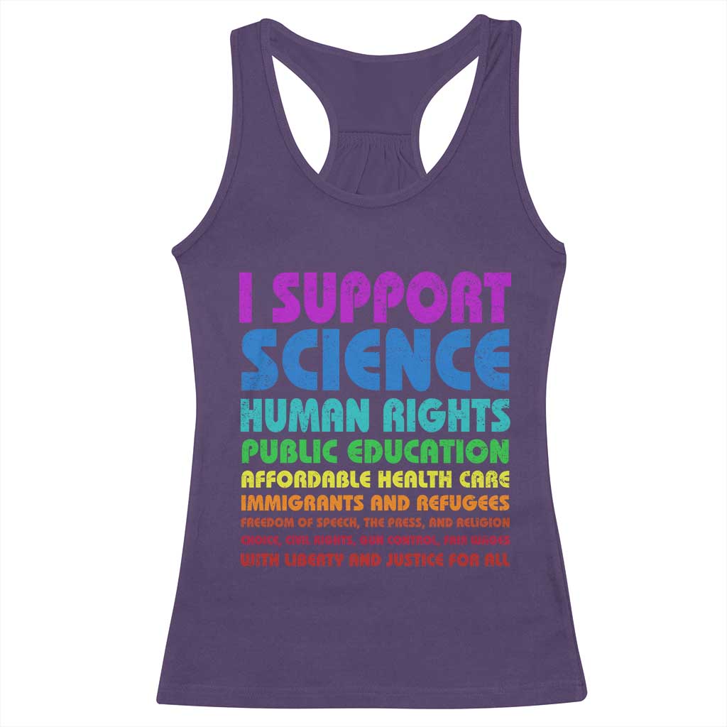 I Support Progressive Liberal Democratic Causes Protest Racerback Tank Top