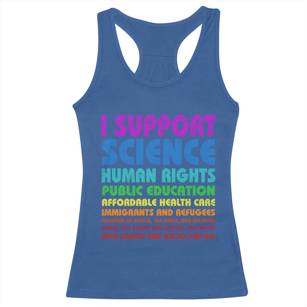 I Support Progressive Liberal Democratic Causes Protest Racerback Tank Top