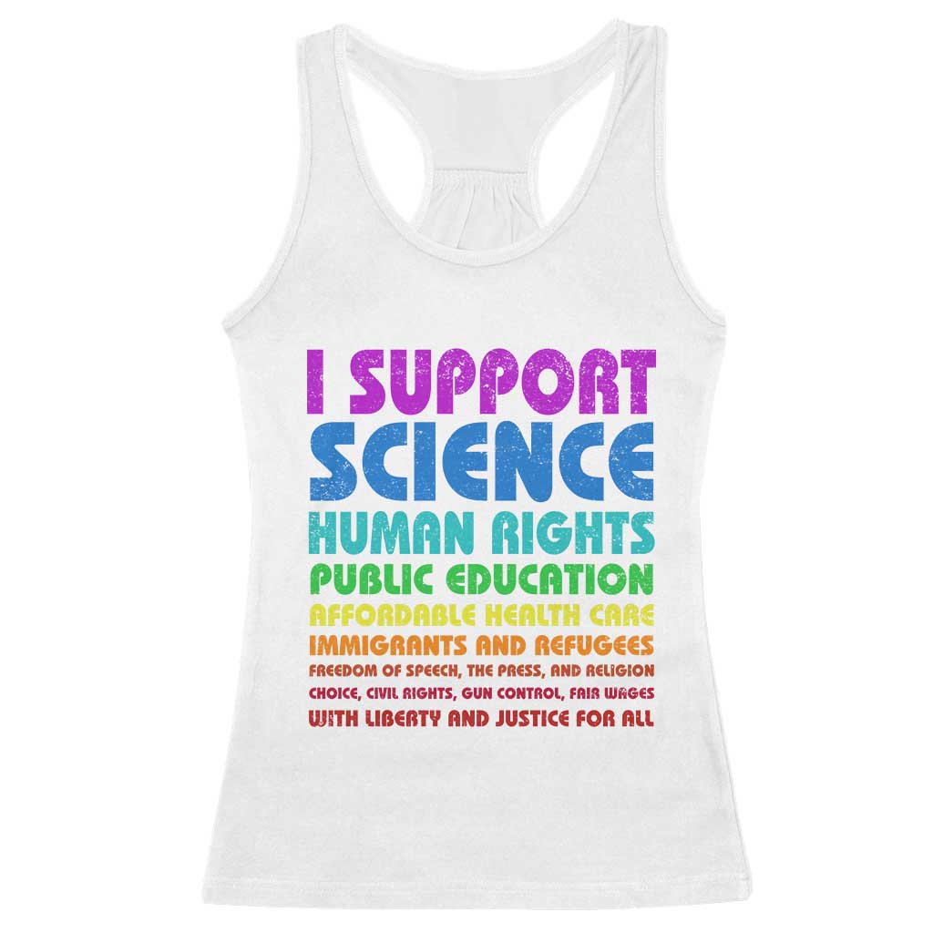 I Support Progressive Liberal Democratic Causes Protest Racerback Tank Top