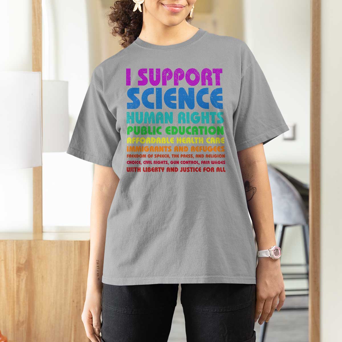 I Support Progressive Liberal Democratic Causes Protest T Shirt For Women