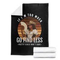 Black History African Melanin Cowgirl Throw Blanket Country Girls African American Western Tribute