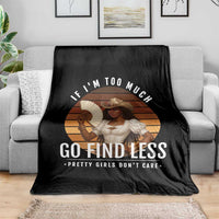Black History African Melanin Cowgirl Throw Blanket Country Girls African American Western Tribute