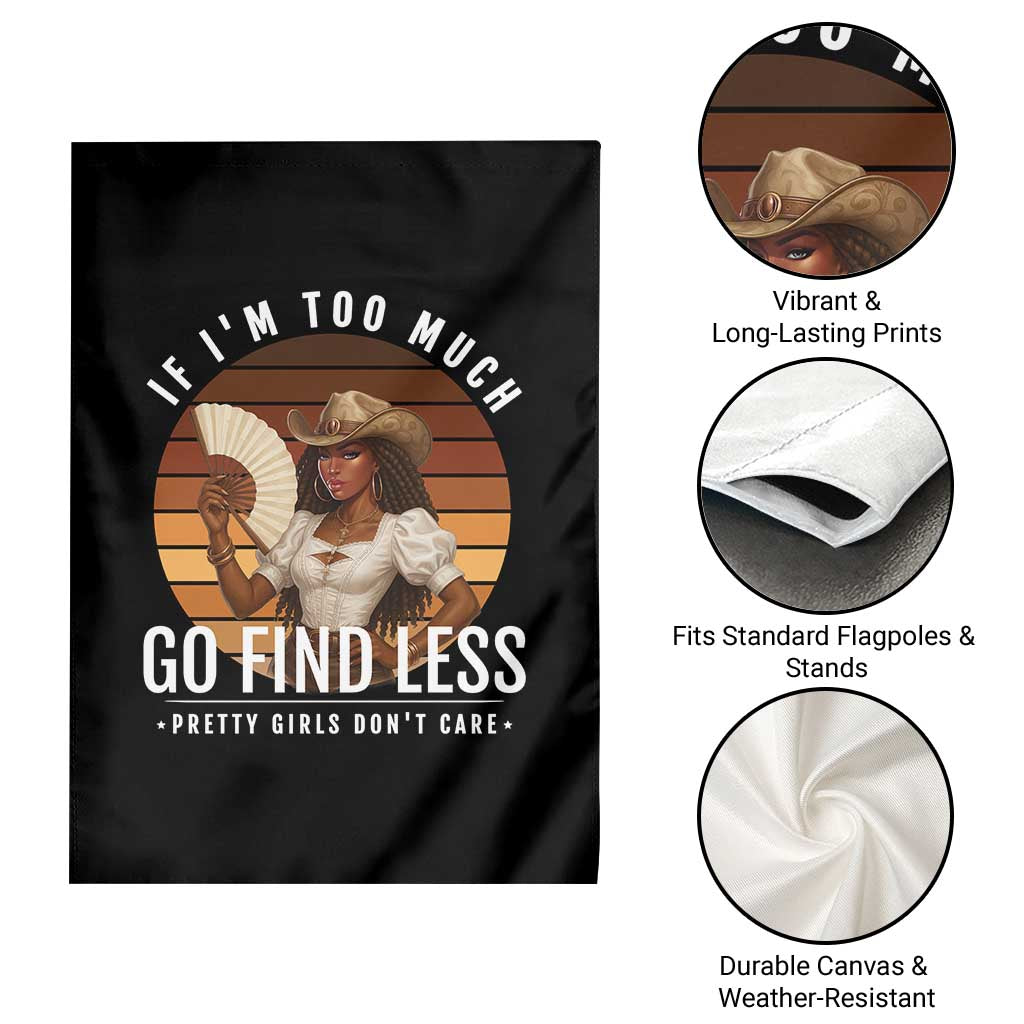 Black History African Melanin Cowgirl Garden Flag Country Girls African American Western Tribute