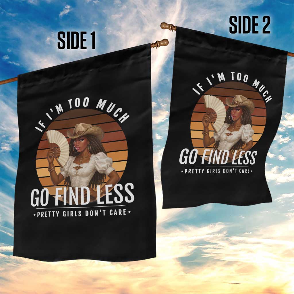 Black History African Melanin Cowgirl Garden Flag Country Girls African American Western Tribute