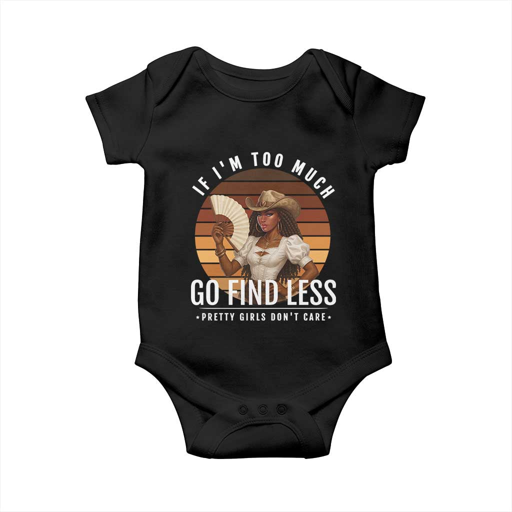 Black History African Melanin Cowgirl Baby Onesie Country Girls African American Western Tribute