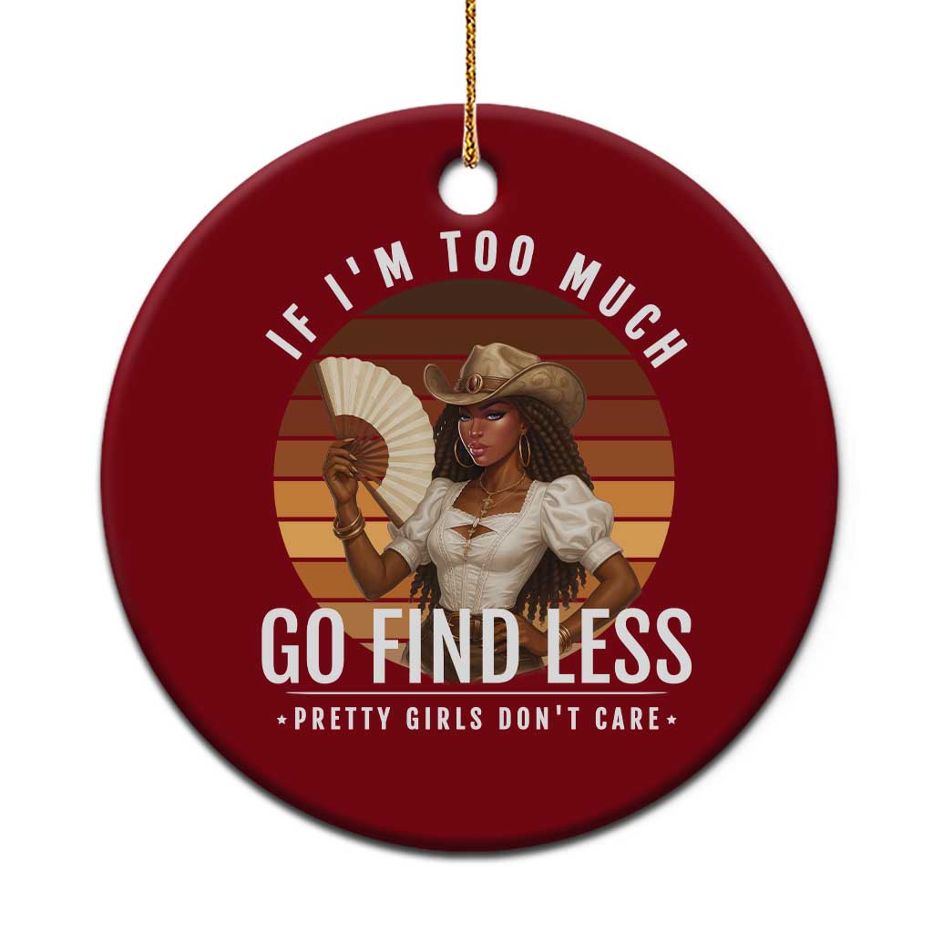Black History African Melanin Cowgirl Ceramic Ornament Country Girls African American Western Tribute
