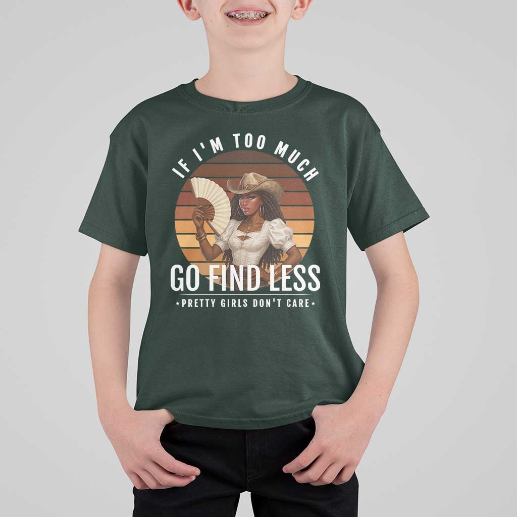 Black History African Melanin Cowgirl T Shirt For Kid Country Girls African American Western Tribute
