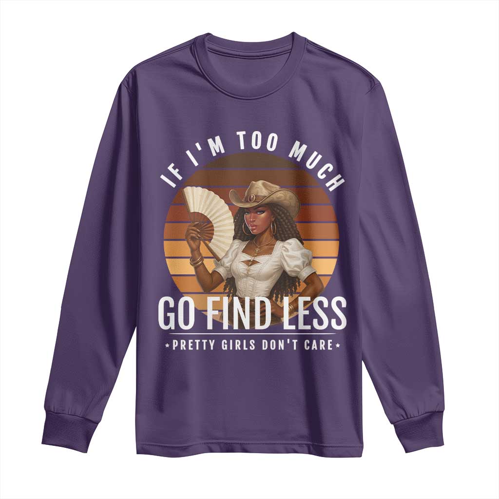 Black History African Melanin Cowgirl Long Sleeve Shirt Country Girls African American Western Tribute