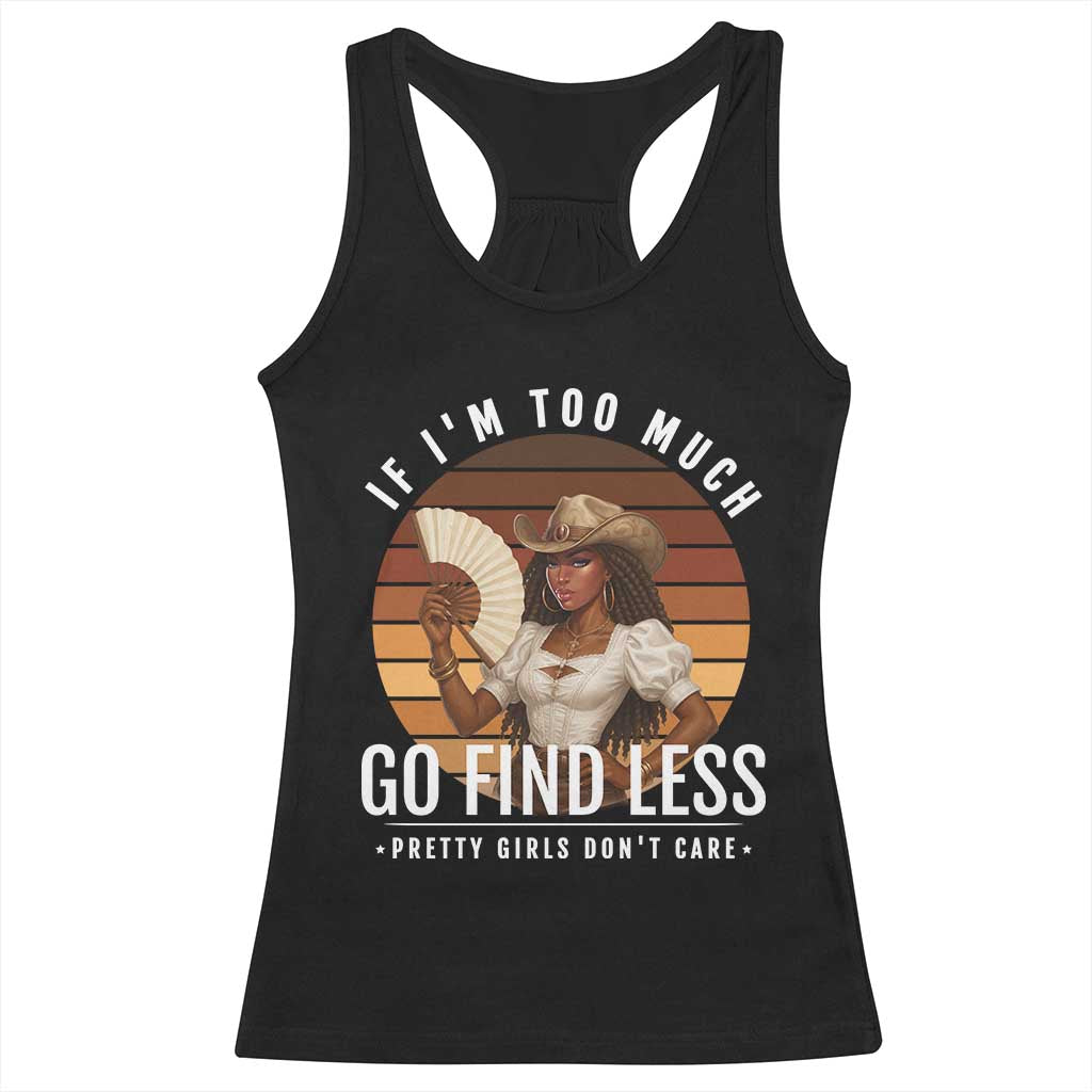 Black History African Melanin Cowgirl Racerback Tank Top Country Girls African American Western Tribute