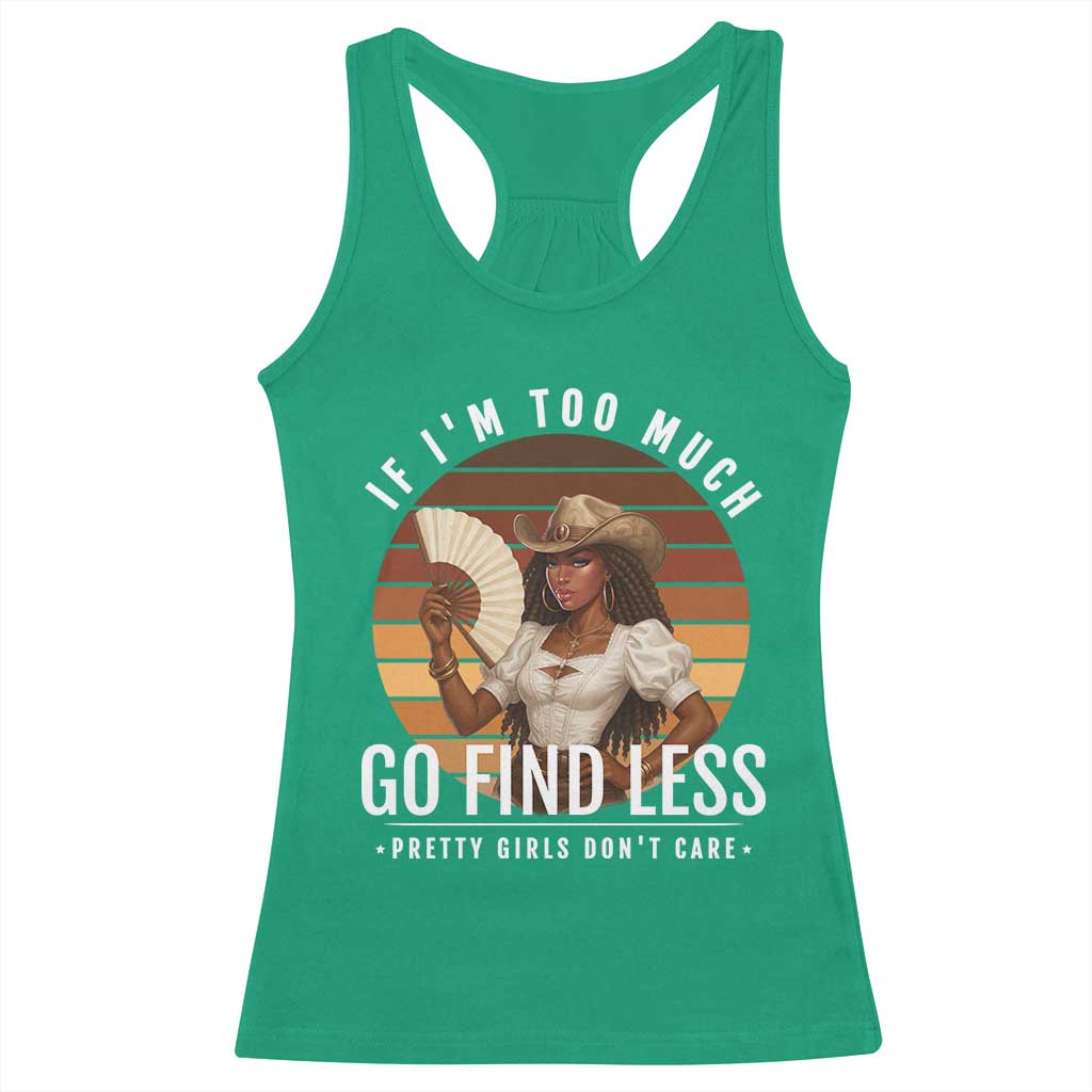 Black History African Melanin Cowgirl Racerback Tank Top Country Girls African American Western Tribute