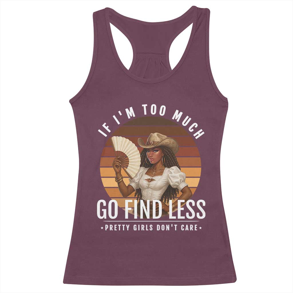Black History African Melanin Cowgirl Racerback Tank Top Country Girls African American Western Tribute
