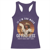 Black History African Melanin Cowgirl Racerback Tank Top Country Girls African American Western Tribute