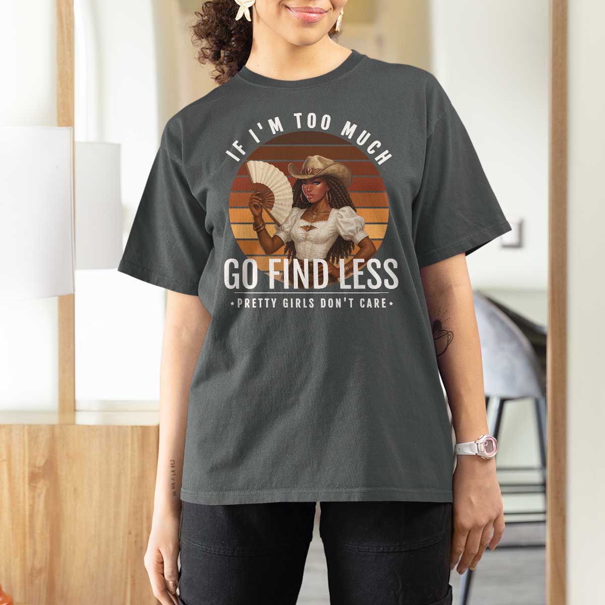 Black History African Melanin Cowgirl T Shirt For Women Country Girls African American Western Tribute