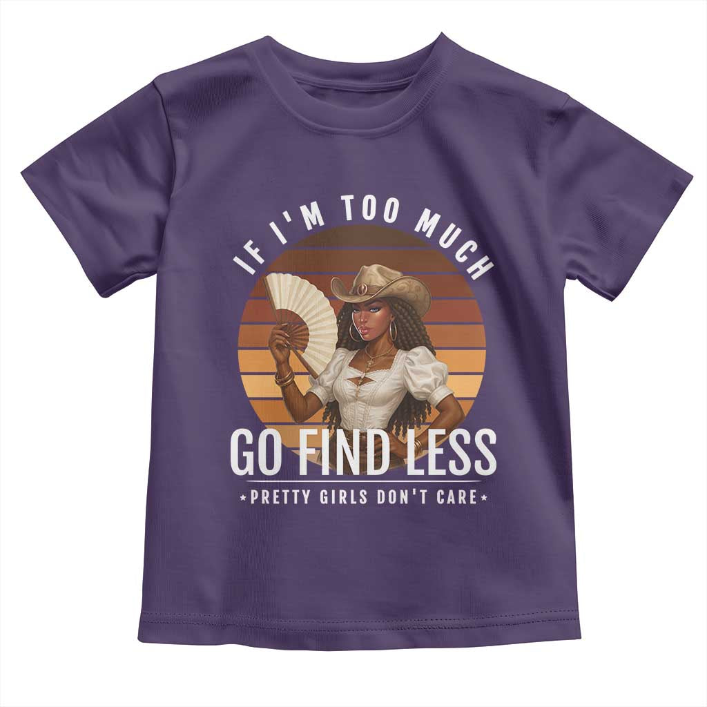 Black History African Melanin Cowgirl Toddler T Shirt Country Girls African American Western Tribute